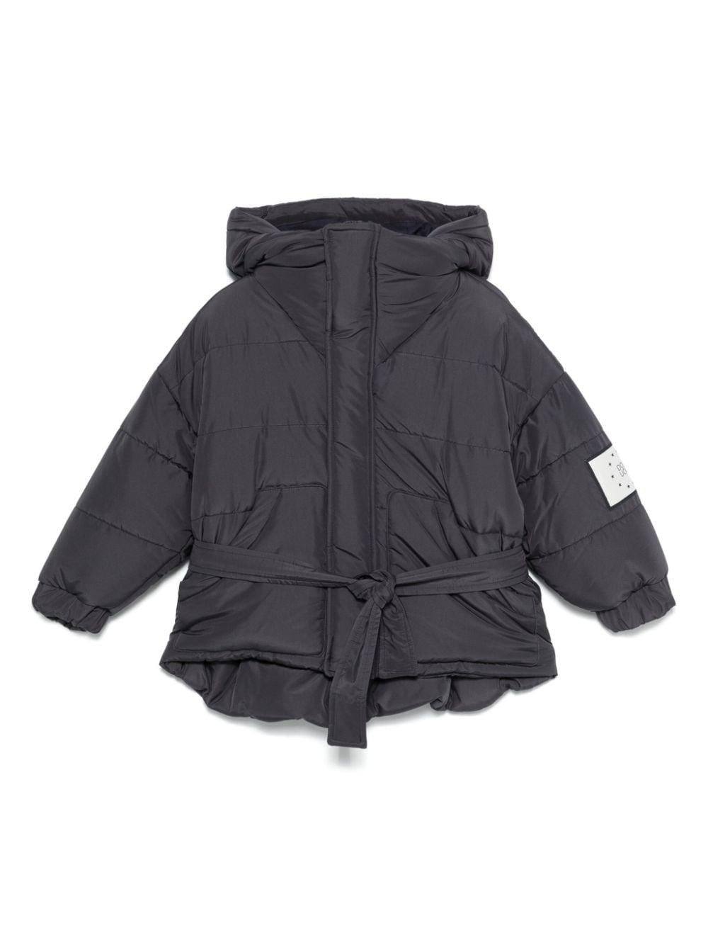 Giubbino per bambina Douuod Kids grigio con tasche anteriori a marsupio DV2P90 N0041 929 DOUUOD 