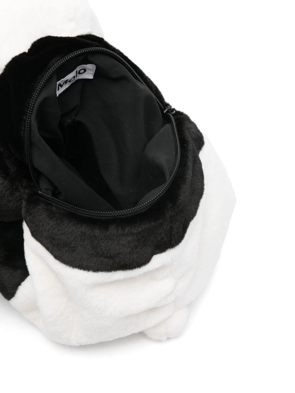 Zaino per bambina Molo Panda bianco e nero con dettagli in 3D 7NOSV204 1695 MOLO 