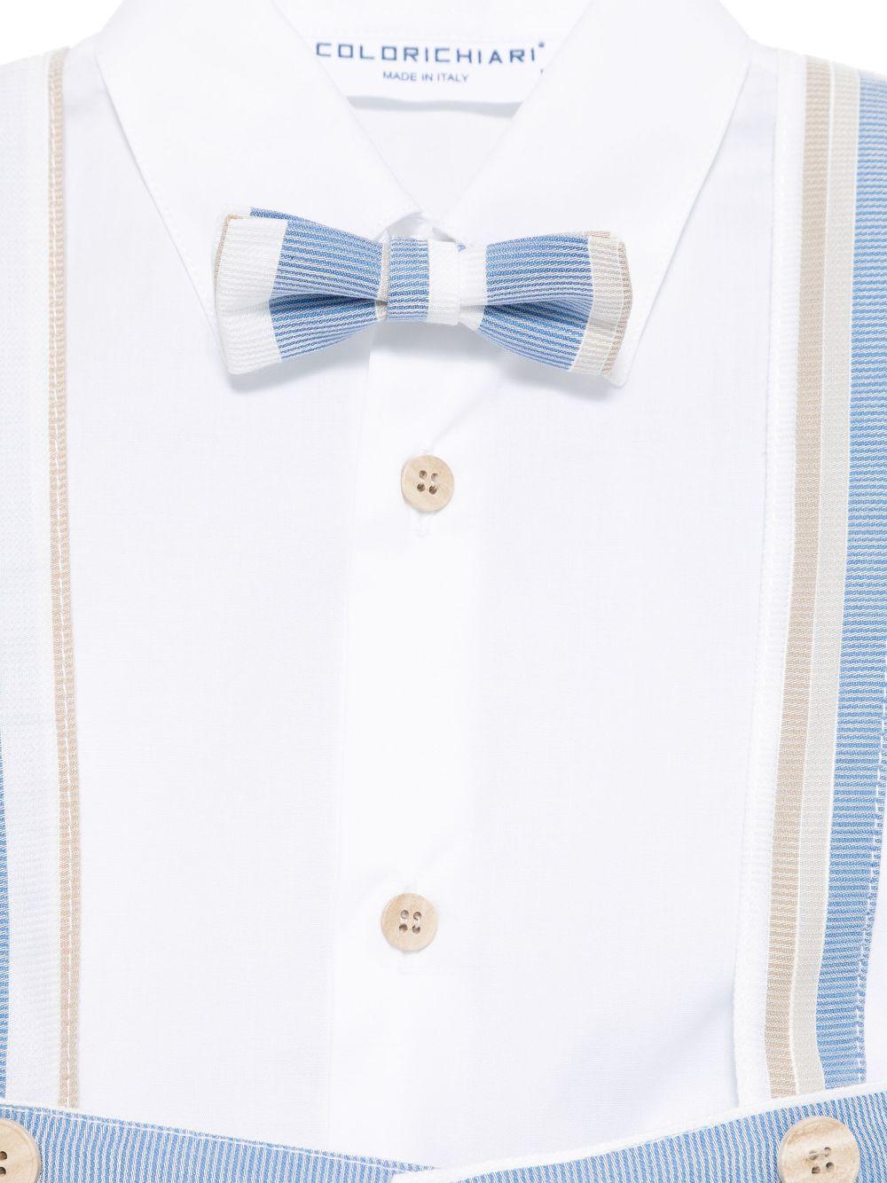 Set blazer, camicia e shorts per neonato Colorichiari beige e azzurro a righe MN508079 4834 26 COLORICHIARI 