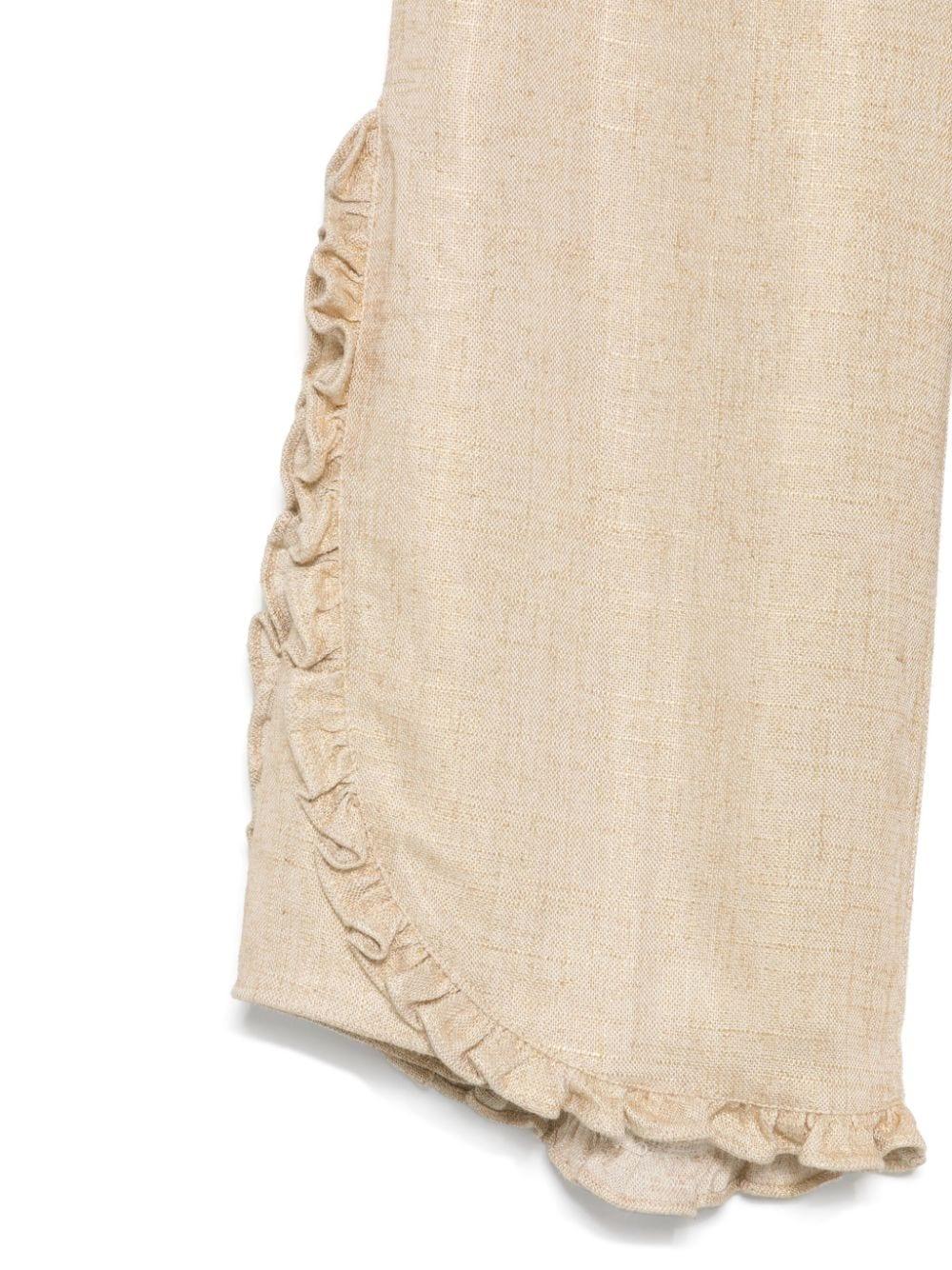 Pantaloni Pipp per bambina Donsje beige con trama metallizzata 4088300 00058 DONSJE 