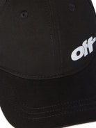 Cappello da baseball Spray Arrow per bambino Off-White Kids nero con tesa curva e larga OBLB002S25FAB001 1001 OFF WHITE KIDS 