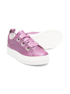 Sneakers per bambina Colorichiari viola con soletta in pelle con logo<BR/> FJ958172 3839 86 COLORICHIARI 