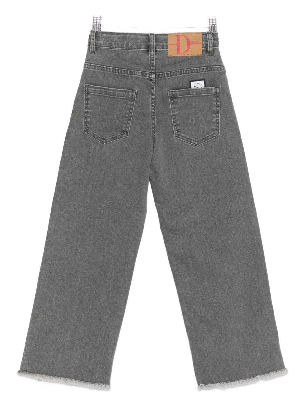 Jeans per bambina Douuod Kids grigi con orlo sfrangiato DX6P50 Z2869 916 DOUUOD 