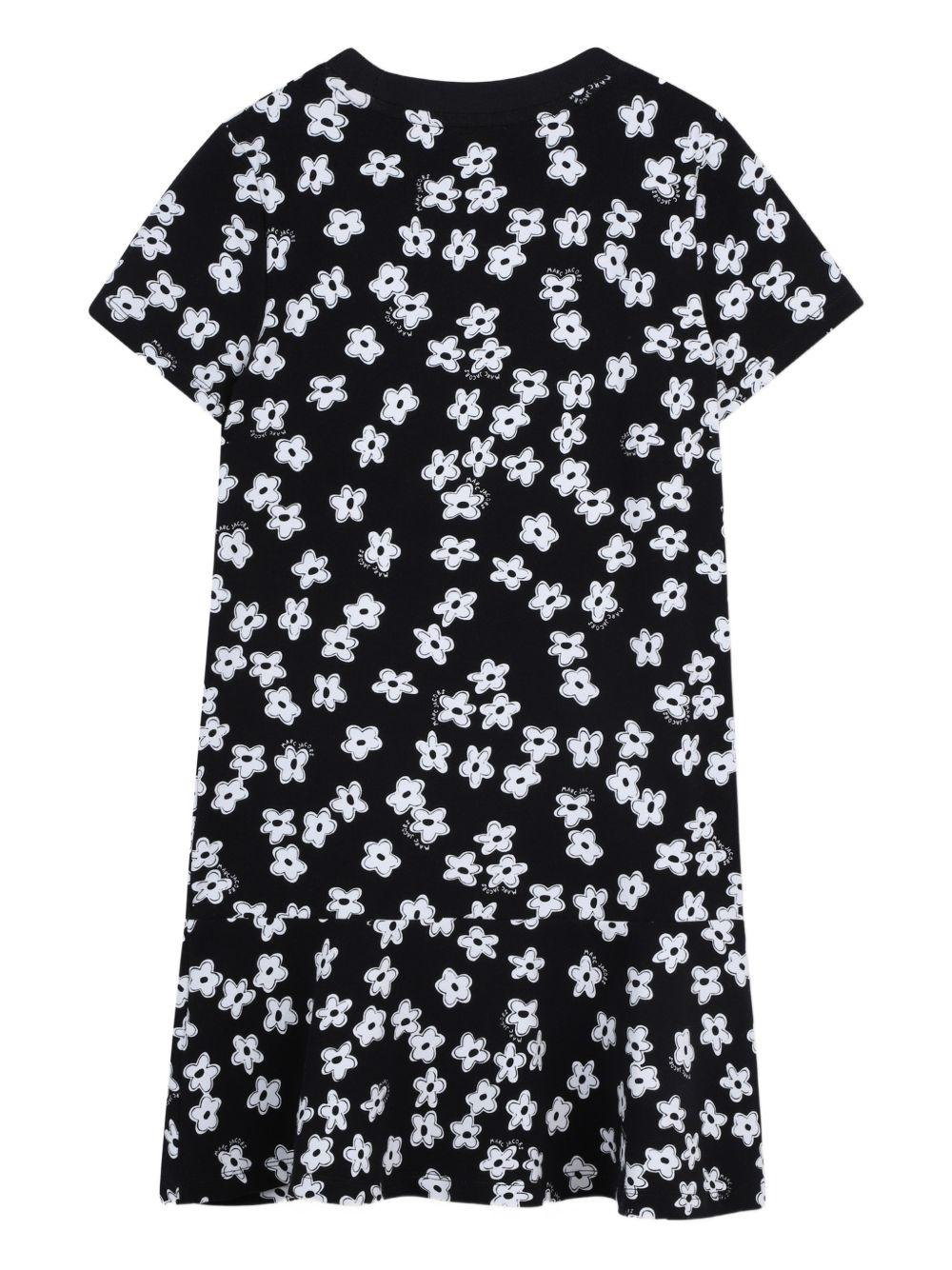 Abito per bambina The Marc Jacobs Kids nero con stampa a fiori W60861 09B THE MARC JACOBS KIDS 