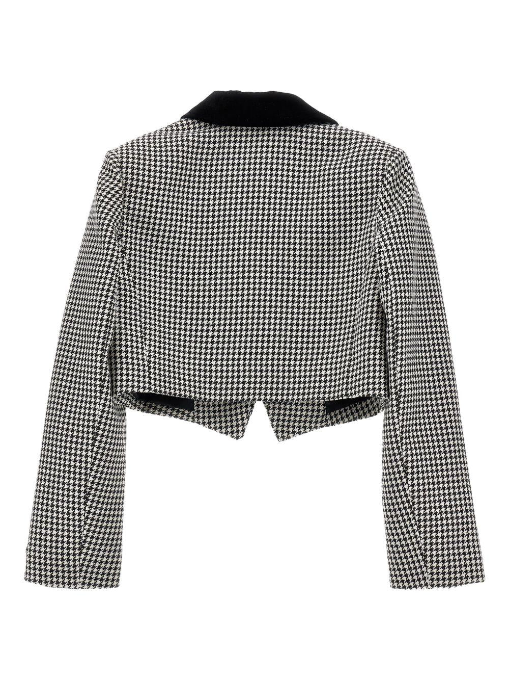 Giacca per bambina Monnalisa nero con motivo a quadri 71F101 6219 0150 MONNALISA 