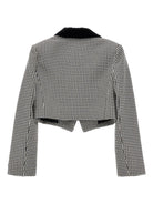 Giacca per bambina Monnalisa nero con motivo a quadri 71F101 6219 0150 MONNALISA 