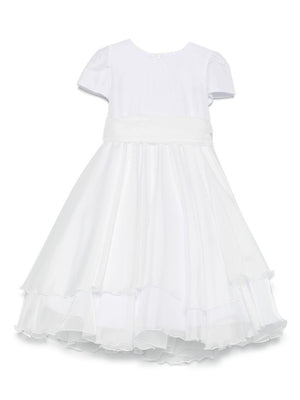 Mariella Ferrari white dress for girls with bow
