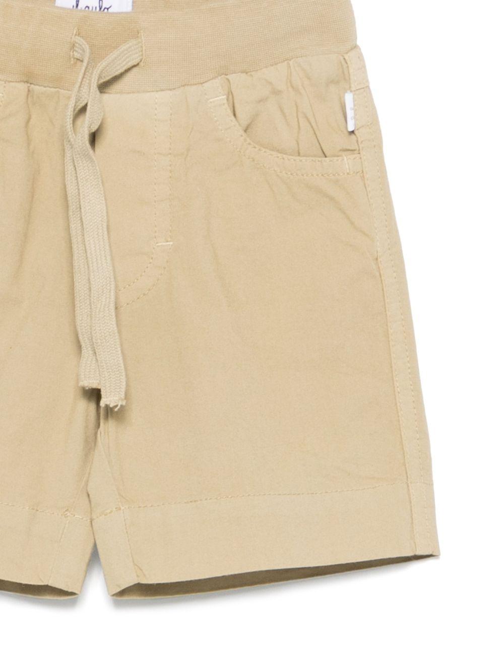 Shorts per neonato Il Gufo beige in cotone elasticizzato con bottoni P25PB074C6035 140 IL GUFO 