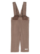 Salopette per neonati Donsje Sieffi marrone con applicazione con orecchie da animale 3034601 00021 DONSJE 