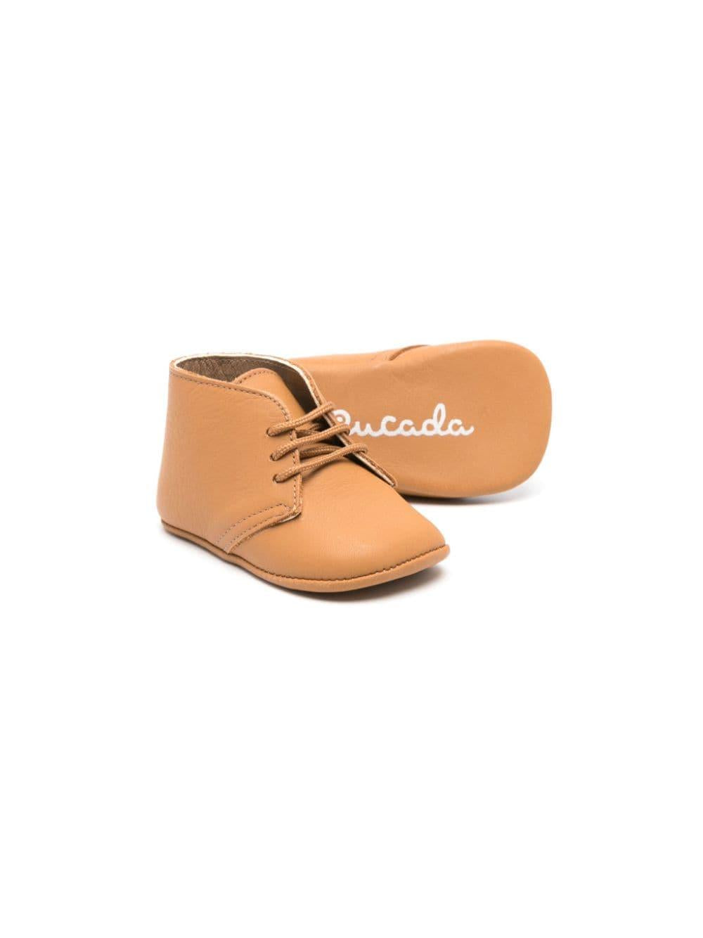 Stivali primi passi per neonato Eli1957 marrone in pelle stringati 11013AF HONEY ElI 