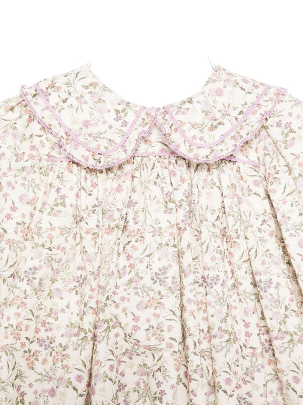Tutina per neonata La Stupenderia bianca con decorazione floreale 1TBPG02 T26 LA STUPENDERIA 