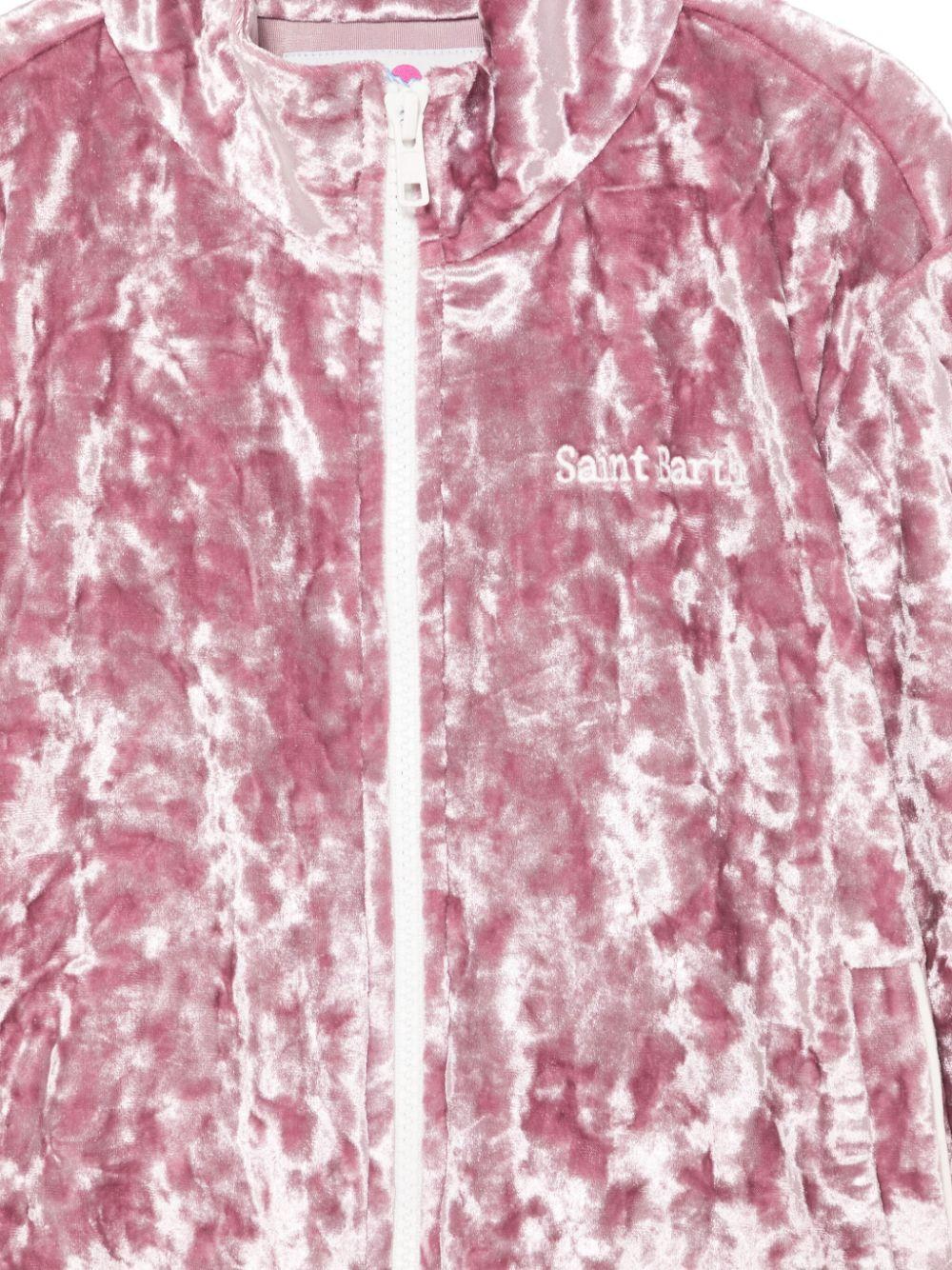 Felpa sportiva con orlo elasticizzato per bambina MC2 Saint Barth Kids rosa con collo alto MRM0002 00497G MC2 ST. BARTH KIDS 