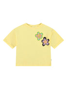 T-shirt per bambina Molo Reinette giallo con ricamo a fiori 2S25A210 3935 MOLO 