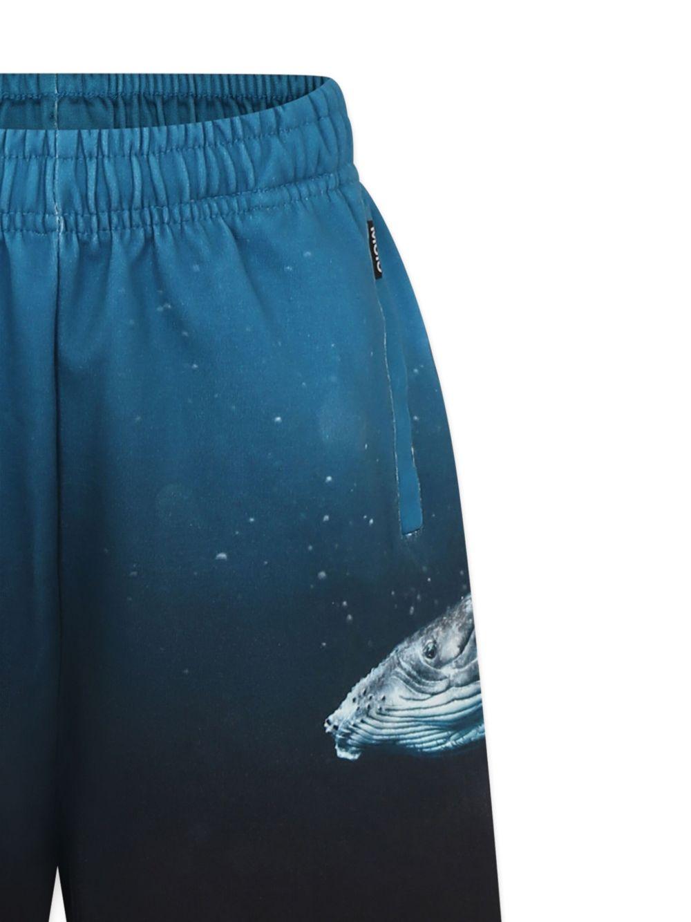 Shorts per bambino Molo blu con stampa grafica 1S25H207 3871 MOLO 