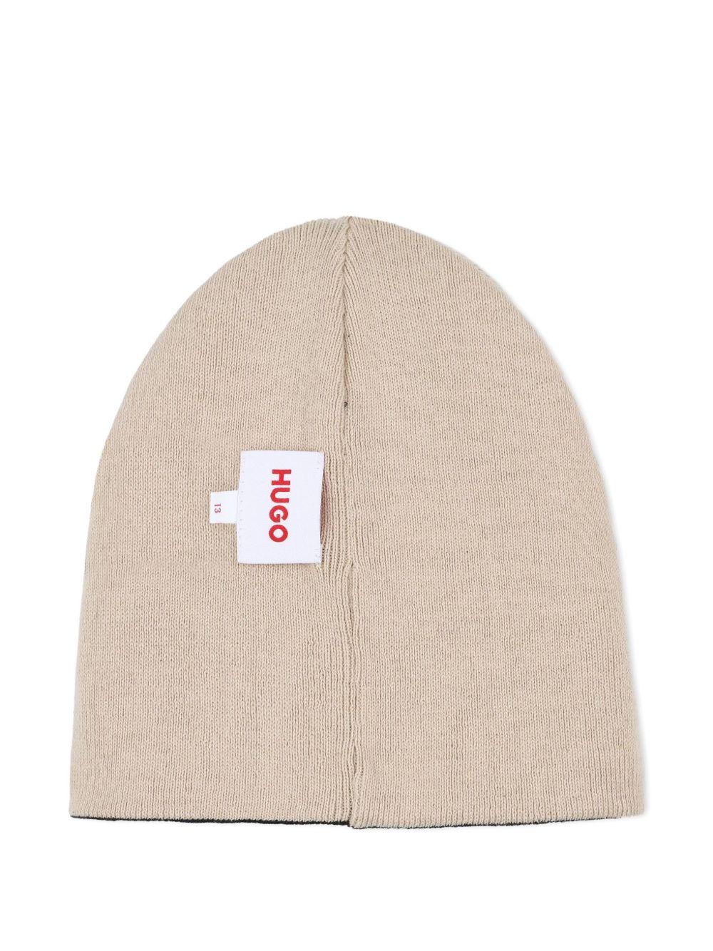 Berretto per bambino Hugo Kids multicolore con logo a intarsio G00550 09B Hugo 
