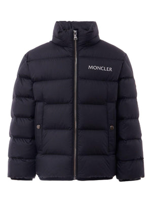 Moncler Enfant Joe Jacket for Boys Black Quilted with Snap Buttons