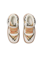 Sneakers alte per bambina Burberry Kids beige a quadri 8099971 B9368 BURBERRY KIDS 