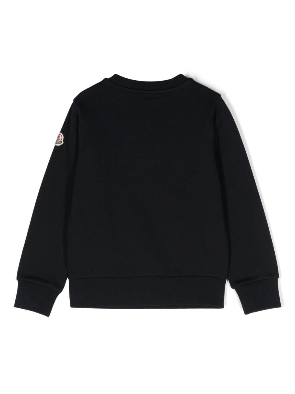 Felpa con stampa per bambino Moncler Enfant blu con trama jersey J29548G00028 899PS 778 MONCLER ENFANT 