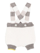 Shorts per neonato Gensami Kids bianco con bretelle SUSP-APE-WP WHITE/GREY GENSAMI 