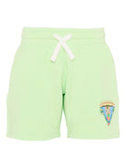 Shorts per bambino Casablanca Kids verde con stampa logo KSP26JTR26601 INNOCENCE TRIANGLE CASABLANCA KIDS 