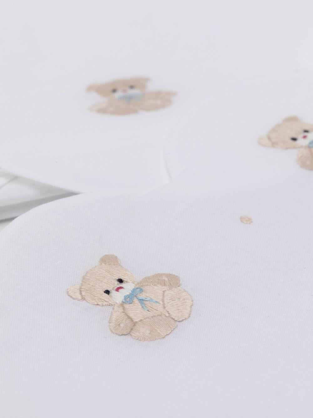 Lenzuolo da culla per neonati Mariella Ferrari bianca con ricamo Teddy Bear LZZ21 AZZURRO MARIELLA FERRARI 