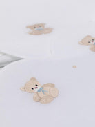 Lenzuolo da culla per neonati Mariella Ferrari bianca con ricamo Teddy Bear LZZ21 AZZURRO MARIELLA FERRARI 