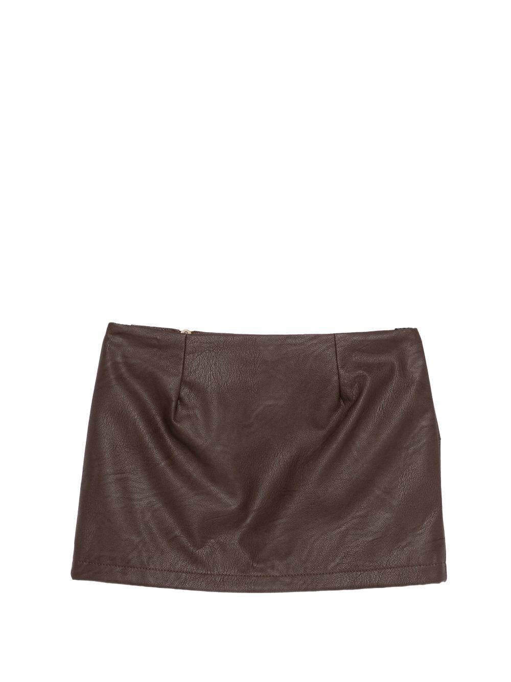 Gonna per bambina Pinko Kids marrone con zip KFGO013CPE021 6024 PINKO KIDS 