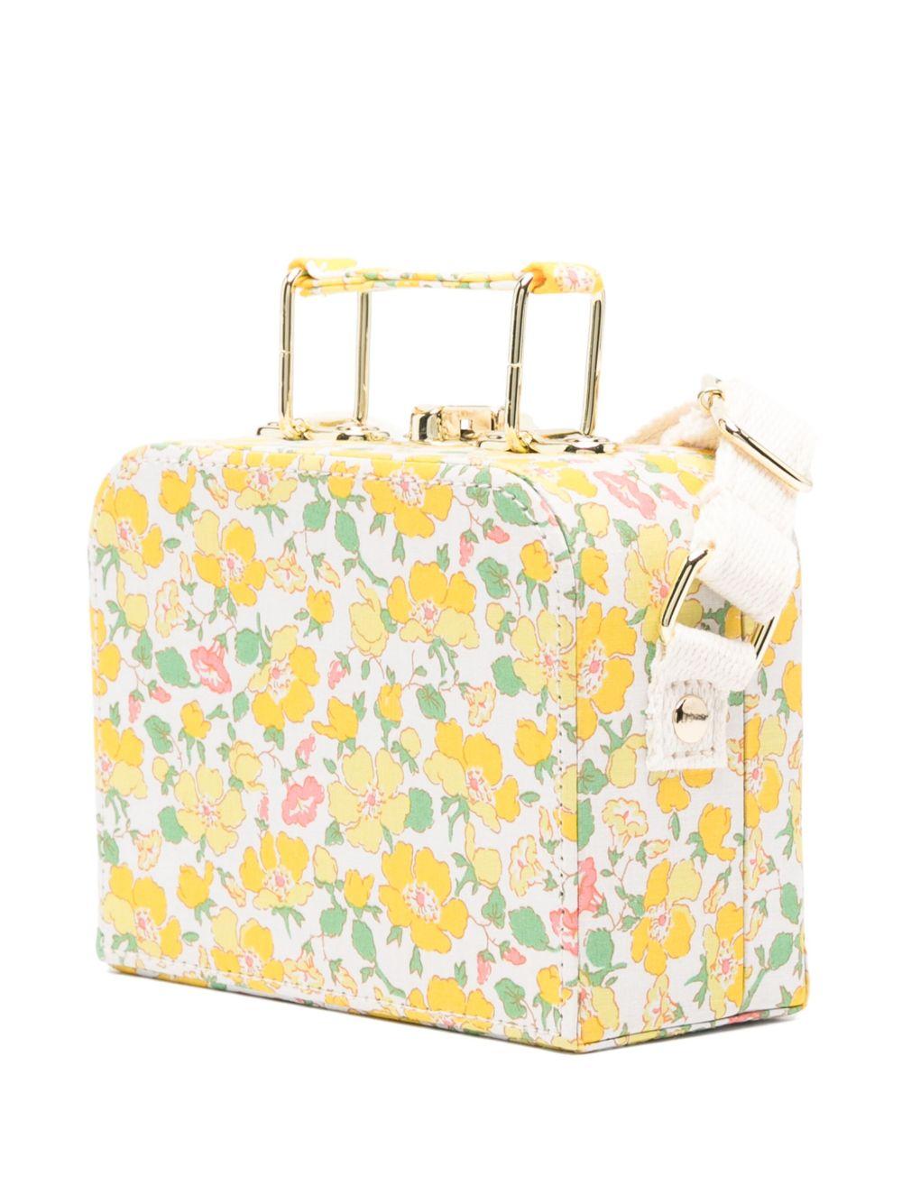 Borsa a spalla a fiori per bambina Bonpoint giallo con tracolla regolabile S05GBAW00013 534B BONPOINT 