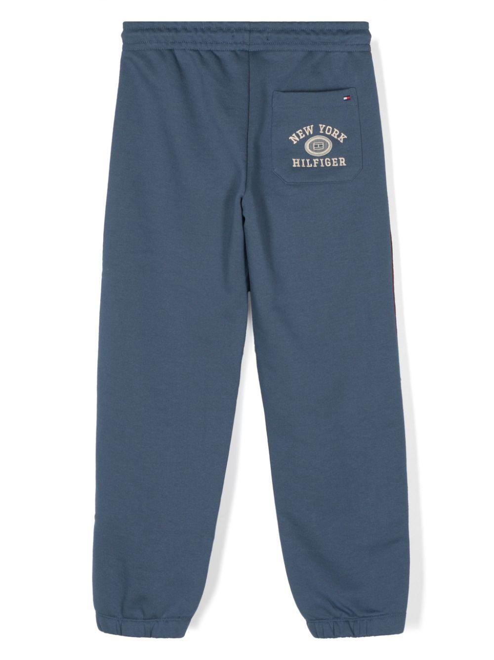Pantaloni da tuta a righe a contrasto per bambino Tommy Hilfiger Junior blu con elastico in vita KB0KB09121 DBZ TOMMY HILFIGER JUNIOR 