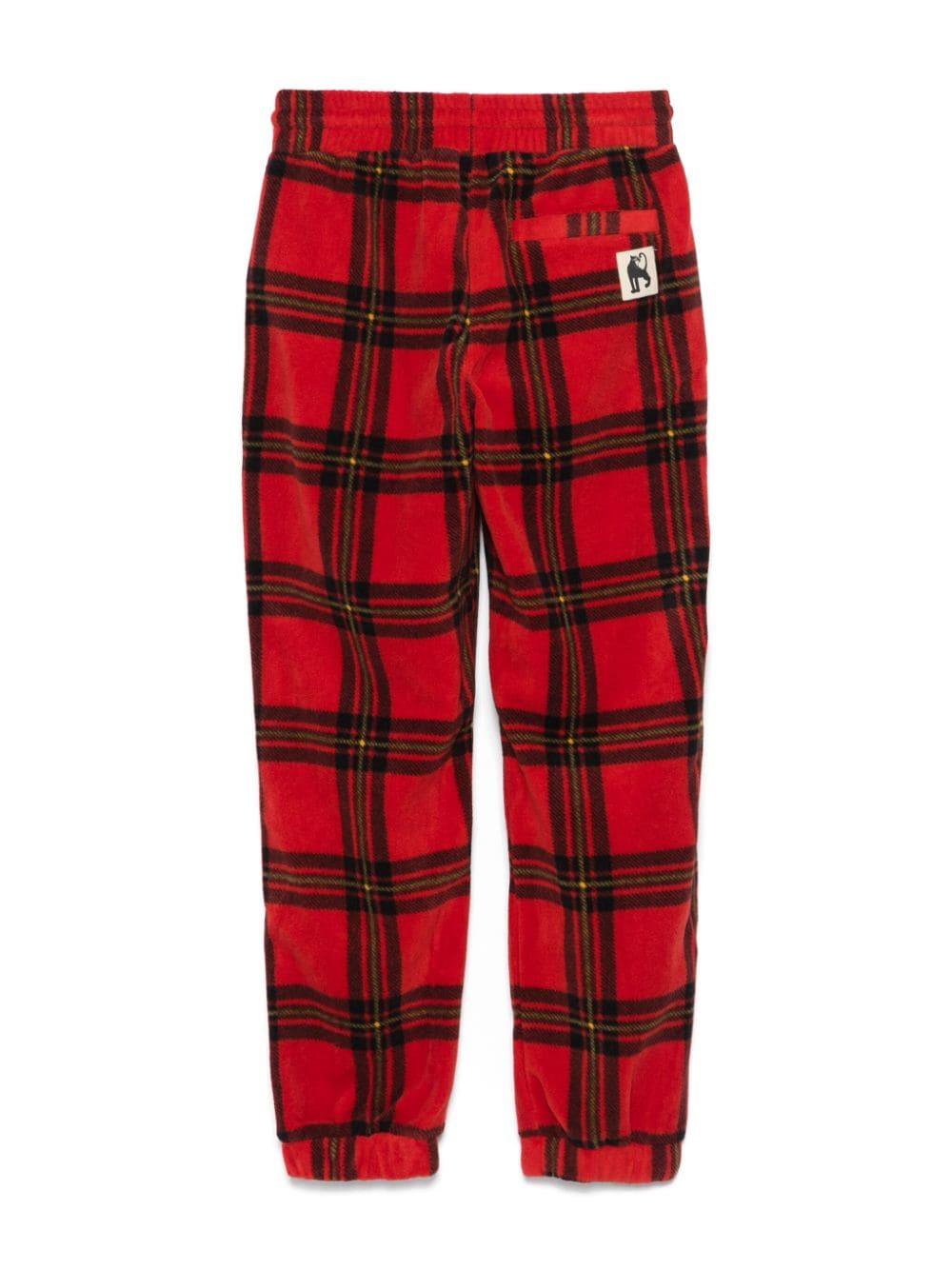 Pantaloni sportivi per bambino Mini Rodini rossi tartan 2471013842 RED MINI RODINI 