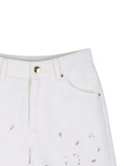 Shorts per bambina Chloé Kids bianco con ricamo floreale C20848 117 CHLOE' KIDS 