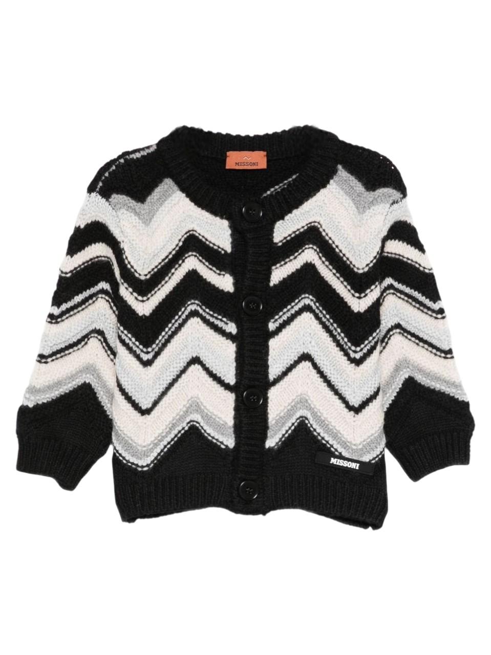 Cardigan per neonato Missoni Kids multicolore con motivo a zigzag MX9500 W0078 999NE MISSONI KIDS 