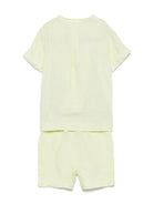 Set con shorts per neonato Il Gufo giallo in lino P25DP517L6009 515 IL GUFO 