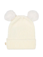 Berretto per bambina Billieblush bianco con pompon U21508 121 BILLIEBLUSH 