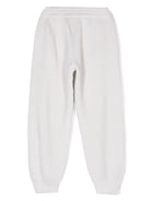 Pantaloni con fili metallici per bambina Brunello Cucinelli Kids beige con stile pull-on BBVM71499 CH353 BRUNELLO CUCINELLI KIDS 