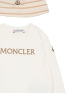 Set tre pezzi  per neonato Moncler Kids beige con design a righe L19518P0000189BA2 F20 MONCLER ENFANT 