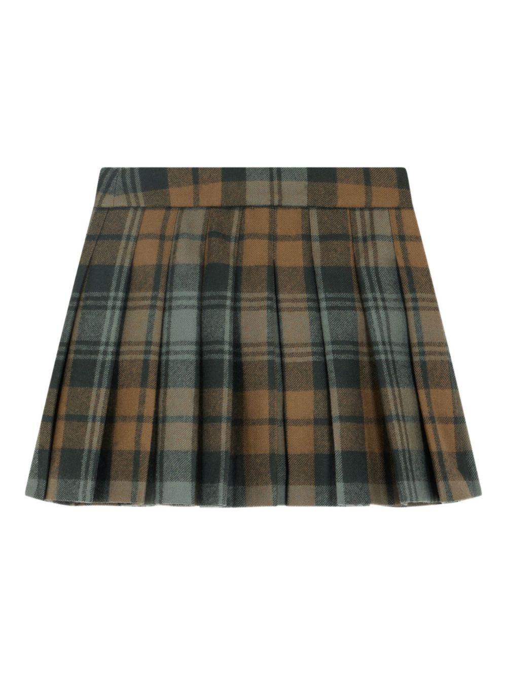 Gonna per bambina Bonpoint marrone con motivo tartan W05GSKW00026 369 BONPOINT 