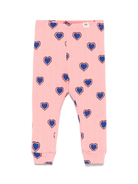 Leggings per neonata Mini Rodini rosa con motivo a cuori 2523012428NB PINK MINI RODINI 