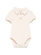 Body per neonata Donsje Moli beige con colletto stile polo 3031500 00004 DONSJE 