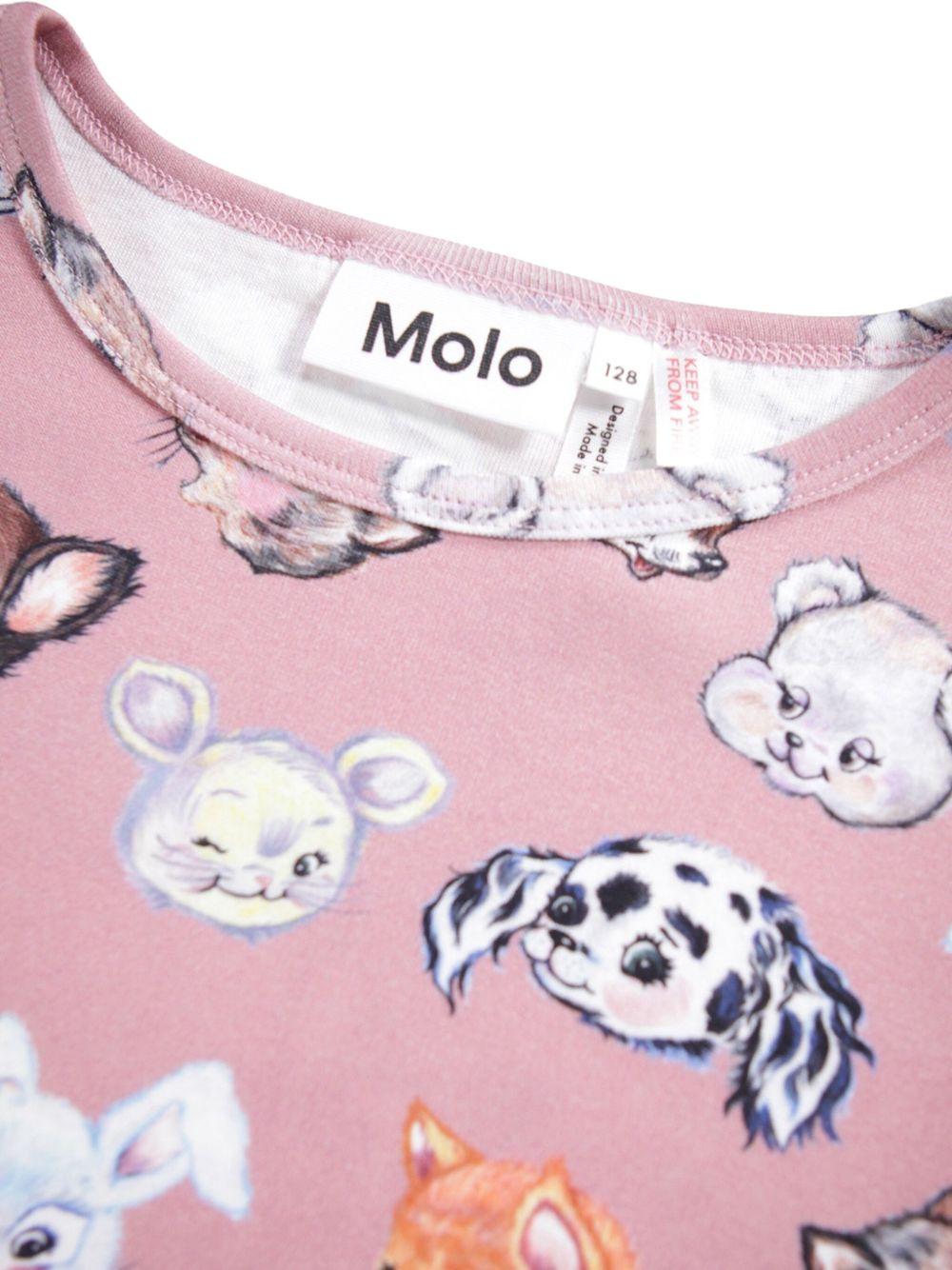 Pigiama per bambina Molo Lue rosa con stampa grafica 6W25R501 9467 MOLO 