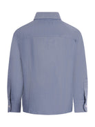 Camicia per bambino Balmain Kids denim con logo sul davanti BY5P50 P0588 653BC BALMAIN KIDS 