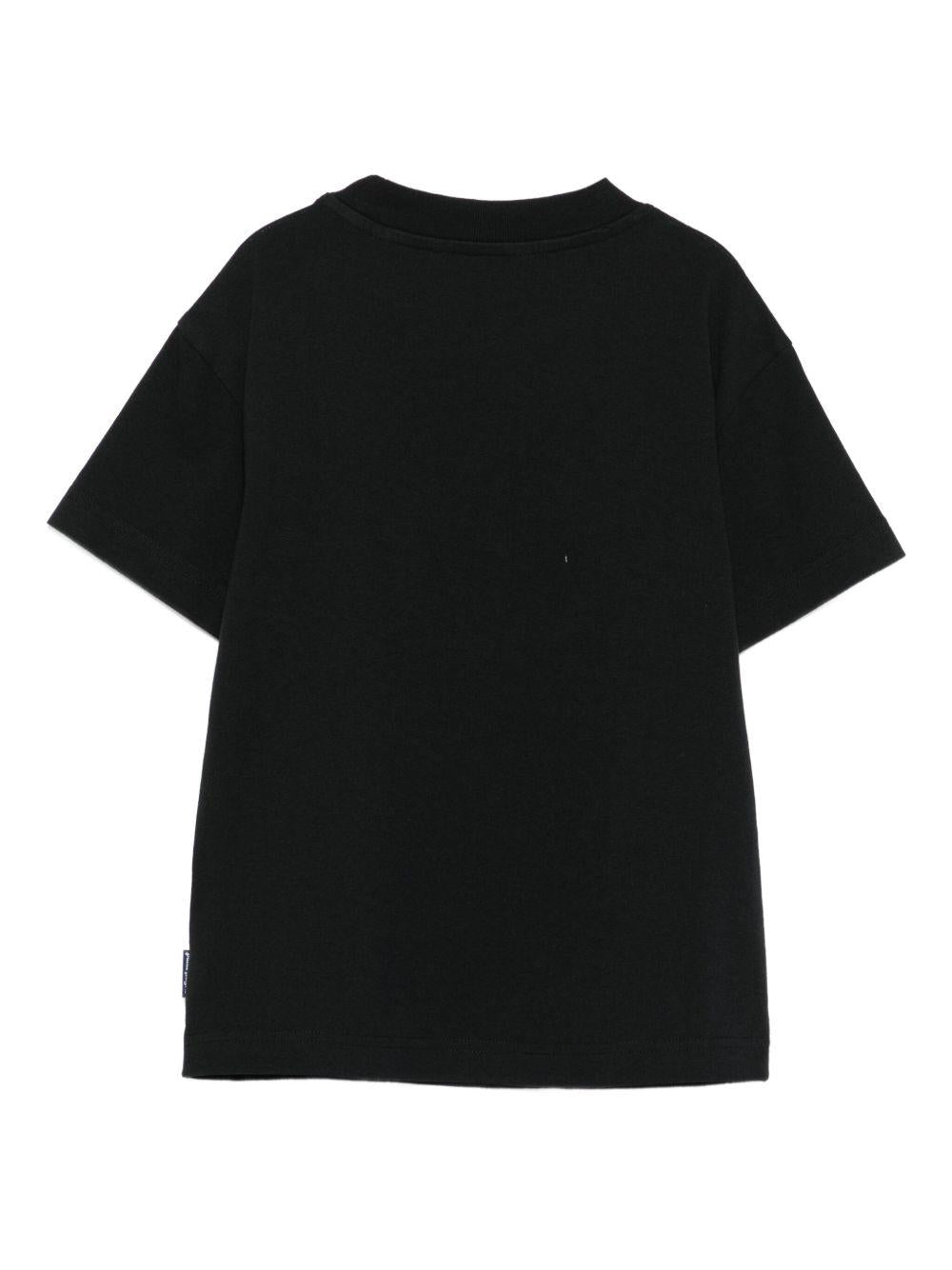 T-shirt per bambino Palm Angels Kids nero con stampa grafica PBAA003F25JER005 1016 PALM ANGELS KIDS 