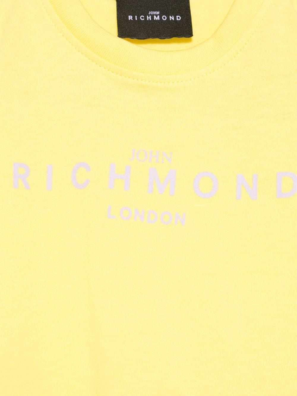 T-shirt per neonati John Richmond Junior giallo con logo RIP25002TS YELLOW JOHN RICHMOND JUNIOR 