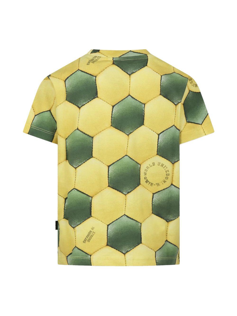 T-shirt con motivo football per bambino Molo giallo con stampa geometrica 1S25A215 9286 MOLO 