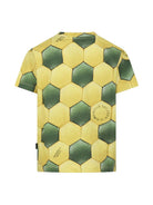 T-shirt con motivo football per bambino Molo giallo con stampa geometrica 1S25A215 9286 MOLO 