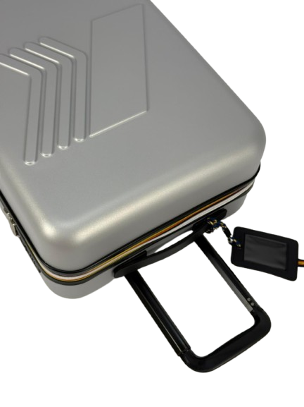 Trolley Eudoxie Logo per bambini K-Way Kids grigio con ruote girevoli K81372W 08Y K-WAY KIDS 