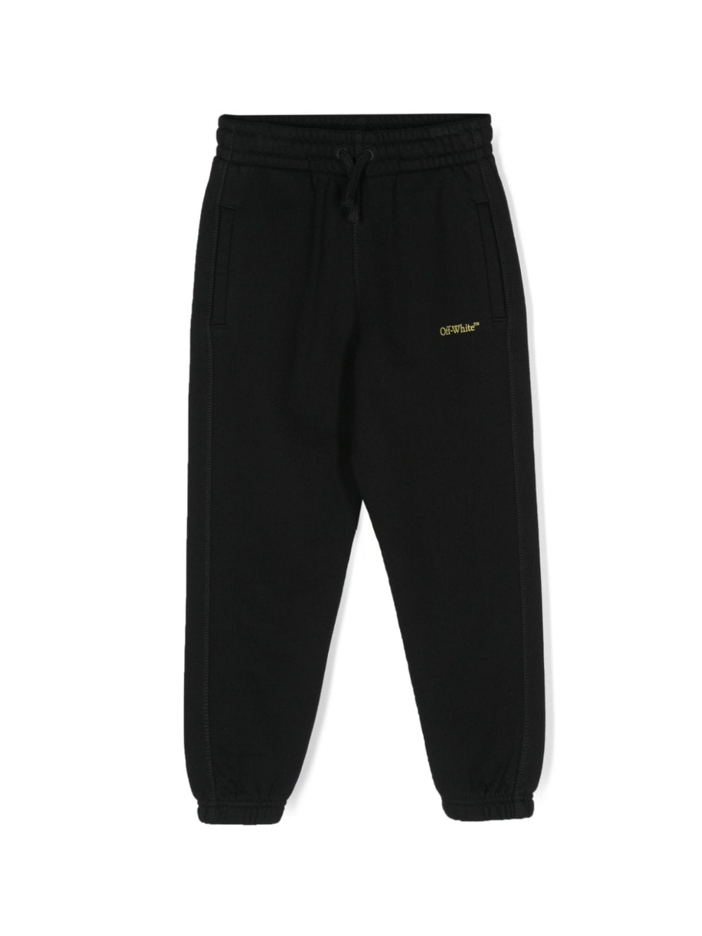 Pantaloni sportivi per bambino Off-White Kids nero con gamba affusolata OBCH001F24FLE002 1014 OFF WHITE KIDS 