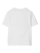 T-shirt per bambino Burberry Kids bianco Thomas Bear con orlo dritto 8112389 A1464 BURBERRY KIDS 