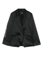 Blazer per bambina John Richmond Junior nero con logo di strass RGP25206GC BLACK JOHN RICHMOND JUNIOR 