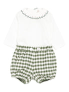 Set t-shirt e shorts per neonata La Stupenderia multicolore con bordo smerlato 1TBCT19 Y07V/R LA STUPENDERIA 